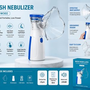 Portable Mesh Nebulizer JSL-W302 | Rechargeable Handheld Nebulizer for Adults & Kids
